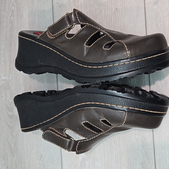 Vintage Unionbay Women Trivia Mary Jane Tracktor Chuncky Slip-On Clogs Shoes 9M - Picture 9 of 12